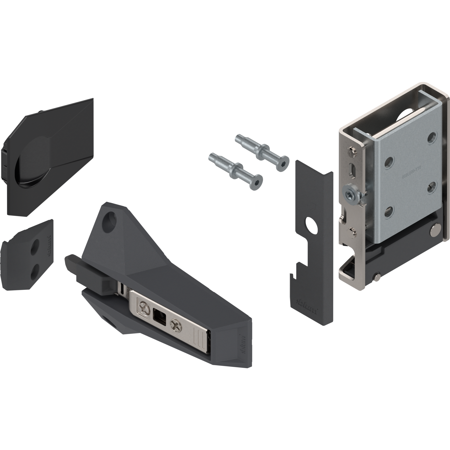 Puertas dobles, Fijación del soporte de desplazamiento (Juego), izquierda.